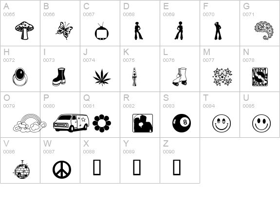 My 70s Ding uppercase A-Z preview