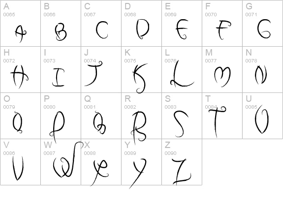 my dark halloween uppercase A-Z preview