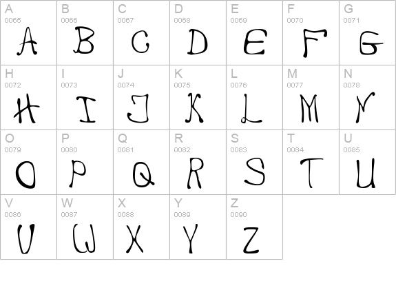 my handwriting uppercase A-Z preview
