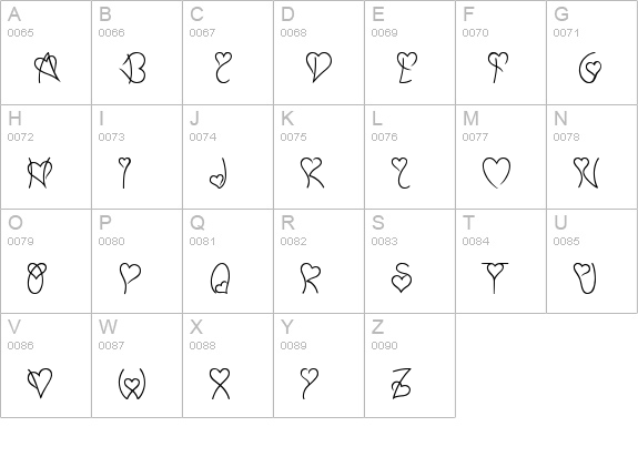 My Lover uppercase A-Z preview