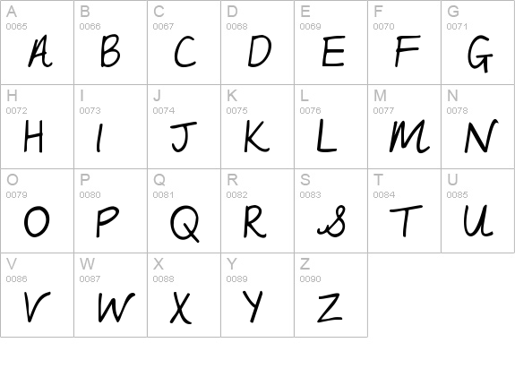 My Lucky Penny uppercase A-Z preview