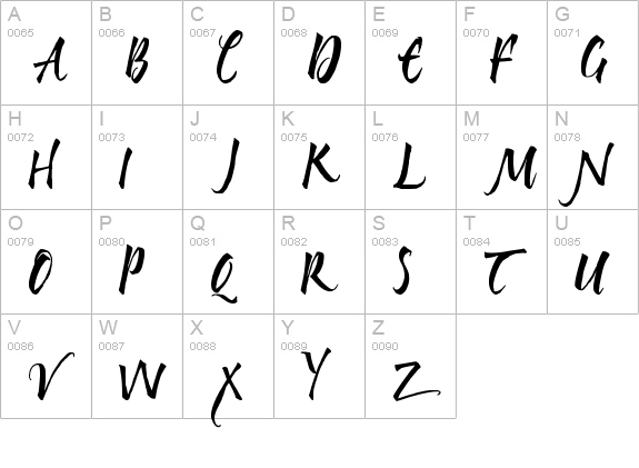 My Nerd uppercase A-Z preview