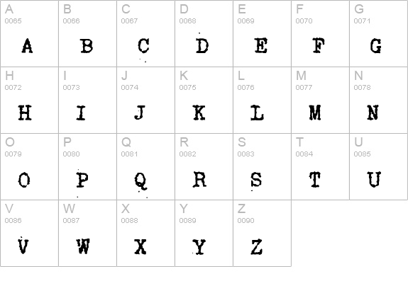 My Old Remington uppercase A-Z preview