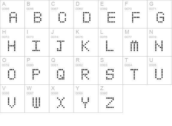 My Pager uppercase A-Z preview