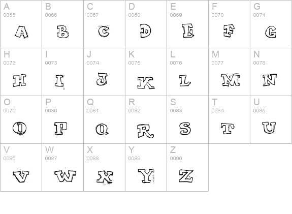 MY TURTLE uppercase A-Z preview