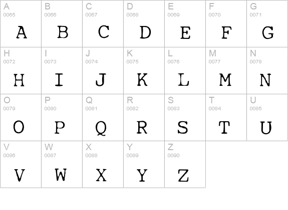 My type of font uppercase A-Z preview