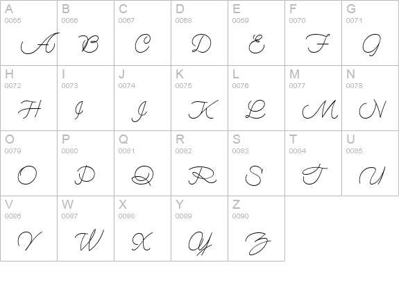 MyDearWatsonNF Medium uppercase A-Z preview