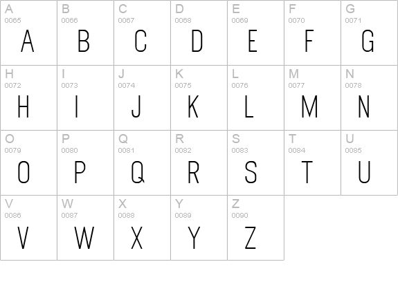 Myhota Plain uppercase A-Z preview