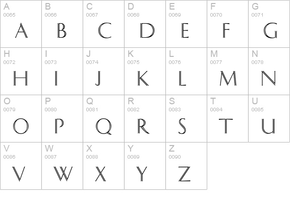 Mykena uppercase A-Z preview