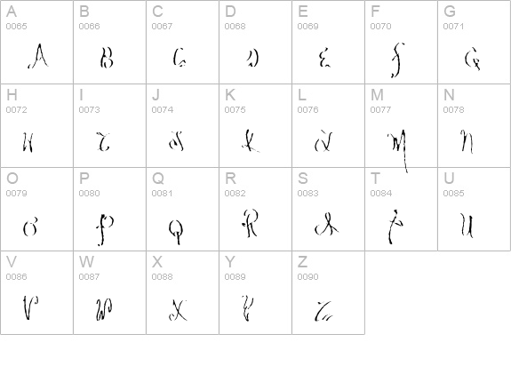 Myrain uppercase A-Z preview