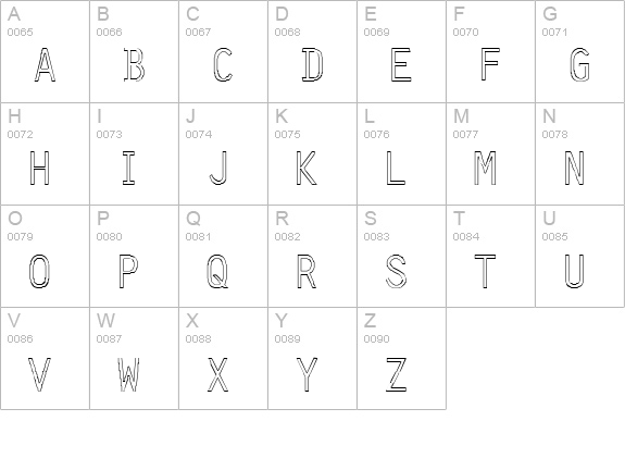 MyriadeOpen uppercase A-Z preview