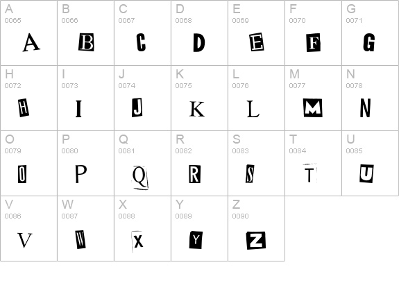 MysteryEF-Mixed uppercase A-Z preview