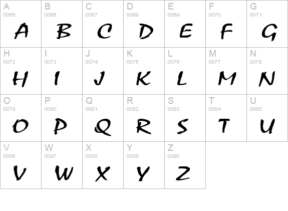 Mystic Extended Normal uppercase A-Z preview