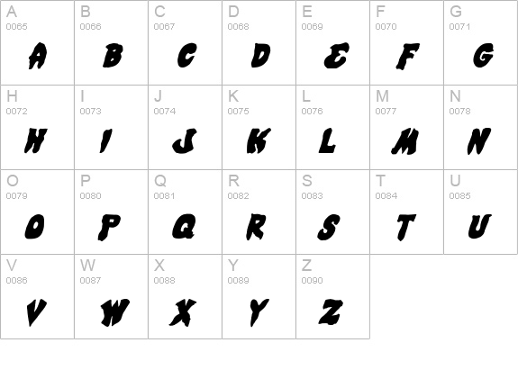 Mystic Singler Italic uppercase A-Z preview