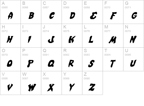 Mystic Singler Light Italic uppercase A-Z preview