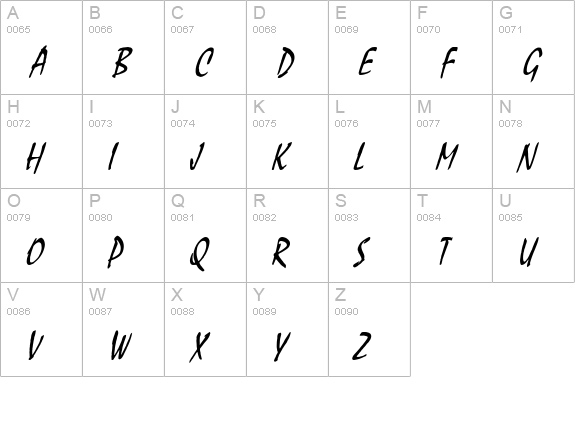 Mystic Thin Italic uppercase A-Z preview