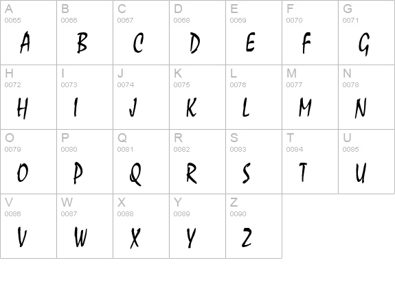 Mystic Thin Normal uppercase A-Z preview
