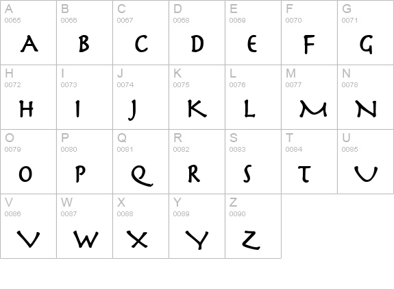Mythology Bold uppercase A-Z preview