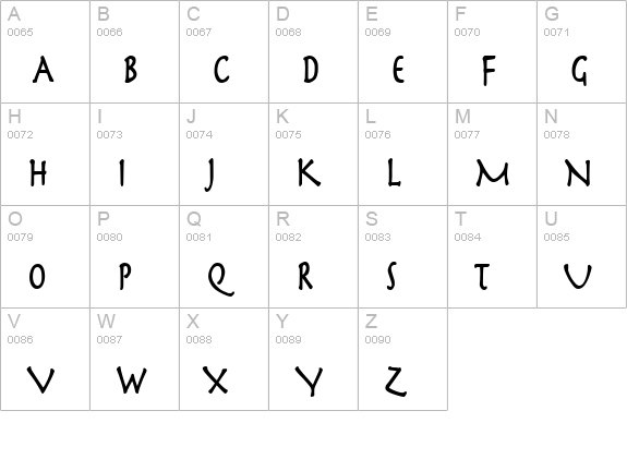 Mythology Thin Bold uppercase A-Z preview