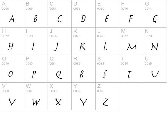 Mythology Thin Italic uppercase A-Z preview