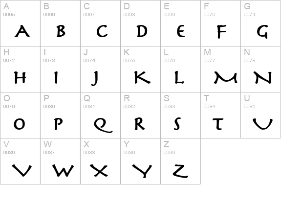 Mythology Wide Bold uppercase A-Z preview