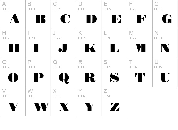 N790-Modern-Regular uppercase A-Z preview