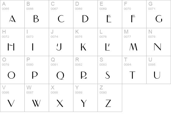 Nadall uppercase A-Z preview