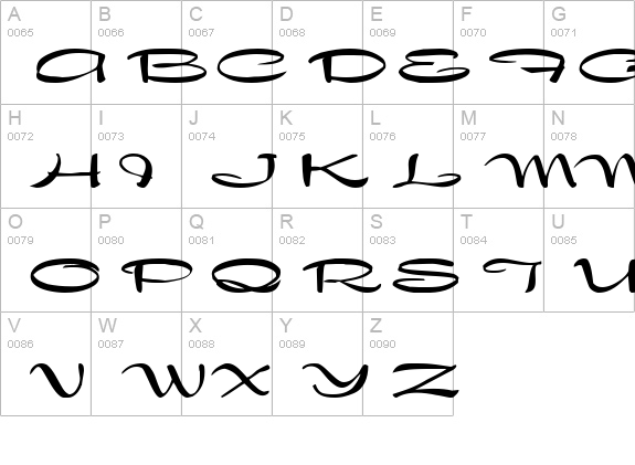 Nadejda Bold uppercase A-Z preview