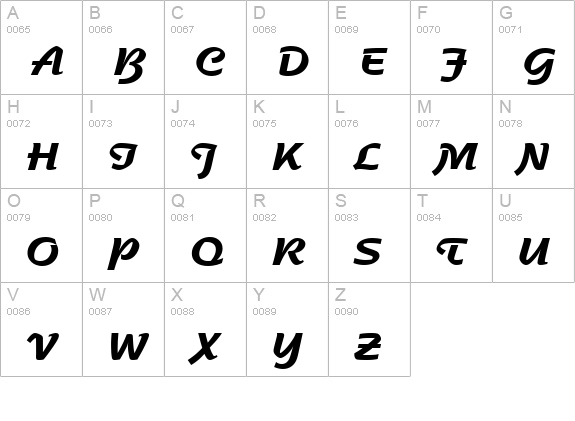 Nadianne Bold uppercase A-Z preview