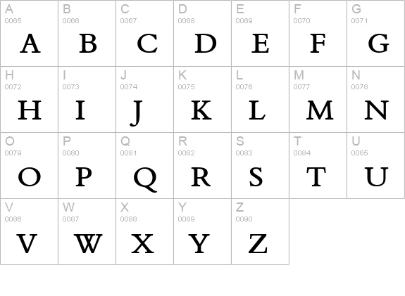 Nadine 2 Bold uppercase A-Z preview