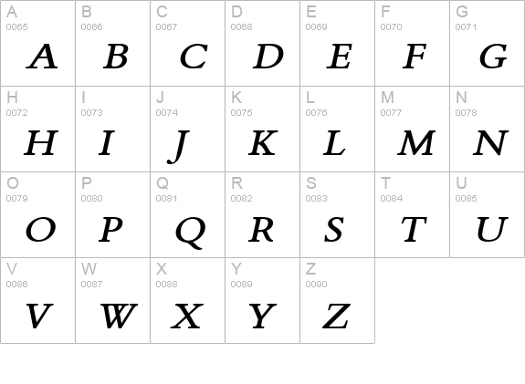 Nadine 2 Wide BoldItalic uppercase A-Z preview