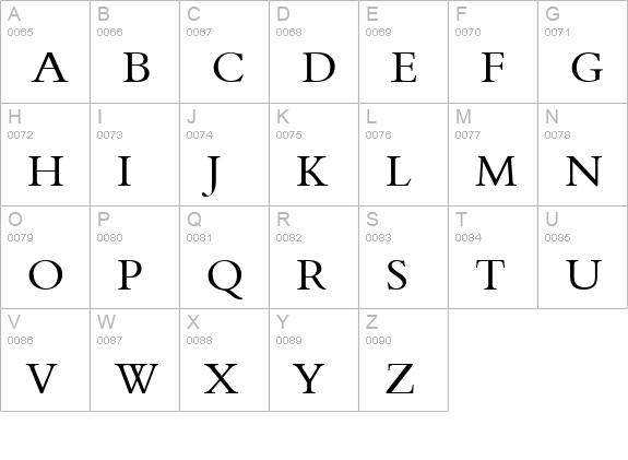 Nadine 2 Wide Normal uppercase A-Z preview