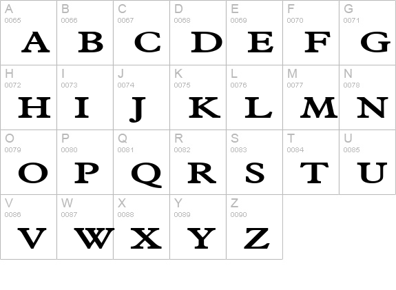 Nadine Bold uppercase A-Z preview