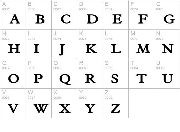 Nadine Wide Bold uppercase A-Z preview
