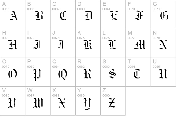 naked monk uppercase A-Z preview