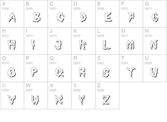 Nameless Harbor uppercase A-Z preview