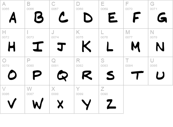 Nancy uppercase A-Z preview