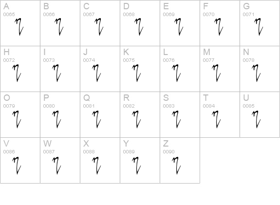 Nanduria uppercase A-Z preview