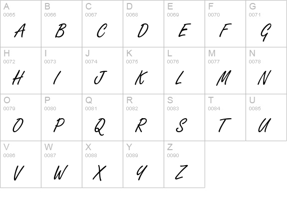 Nano Script SSi uppercase A-Z preview
