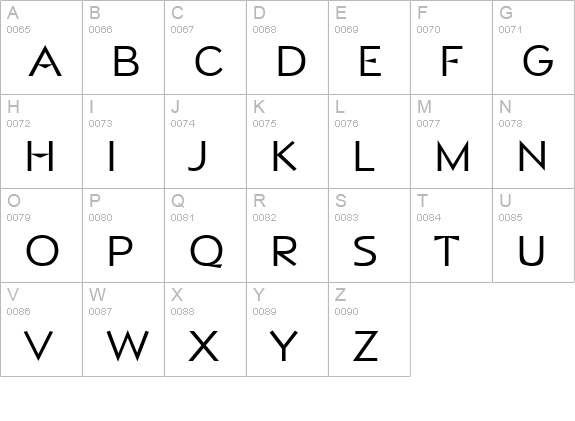 Napa SF uppercase A-Z preview