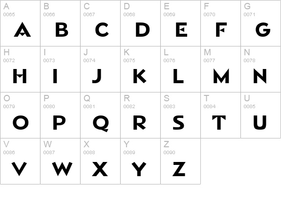 Napa SF Bold uppercase A-Z preview