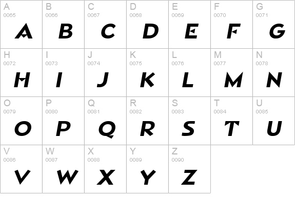 Napa SF Bold Italic uppercase A-Z preview