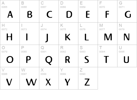 Napapiiri uppercase A-Z preview