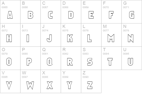 NarbonneOpen uppercase A-Z preview