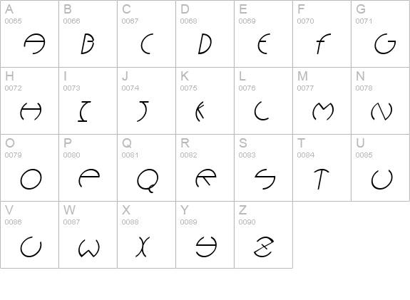 Narcosis Oblique uppercase A-Z preview