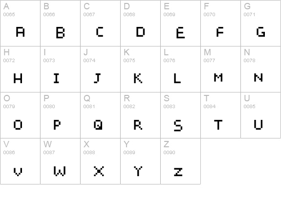 nari9 uppercase A-Z preview