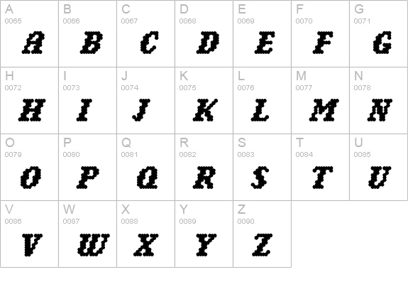 NarlyBold uppercase A-Z preview