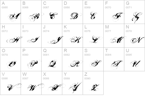 Nars 1 uppercase A-Z preview