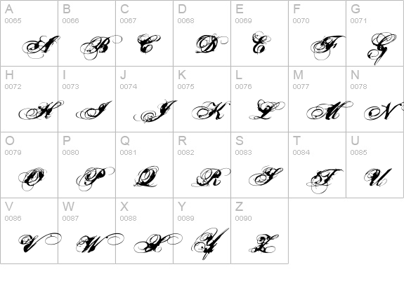 Nars 2 uppercase A-Z preview