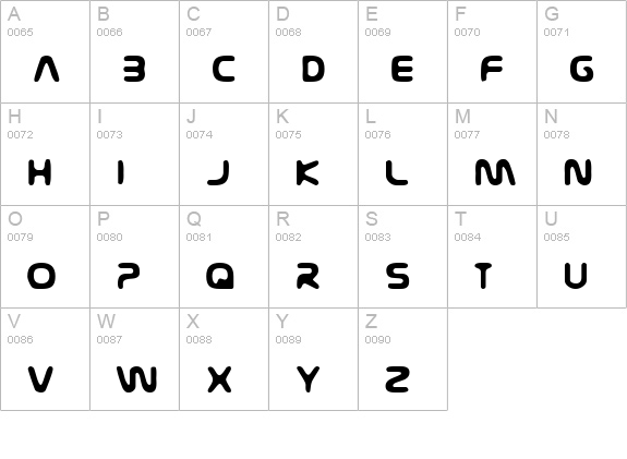 Nasal uppercase A-Z preview